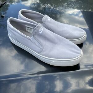 Nike SB Toki Canvas Slip On Low Top Size 13 Shoes Gray White 724762-010 Slippers